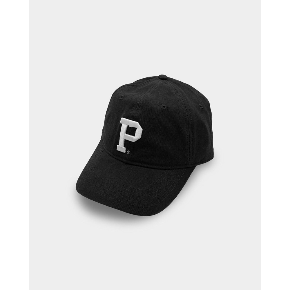 Portland Gear Black Baseball Hat Cap Embroidered P Logo Adjustable Strap Cotton